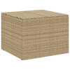 GARTENTRUHE Beige 291L Poly Rattan - Beige, Kunststoff (80/132/75cm) - furnicato