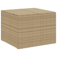 GARTENTRUHE Beige 291L Poly Rattan - Beige, Kunststoff (80/132/75cm) - furnicato
