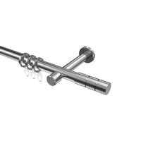 GARDINENSTANGEN-SET Prestige Elanto 320 cm (geteilt in 2 x 160 cm), 1-läufig, 20 mm Ø Chrom - Chromfarben, Metall (320cm) - INTERDECO