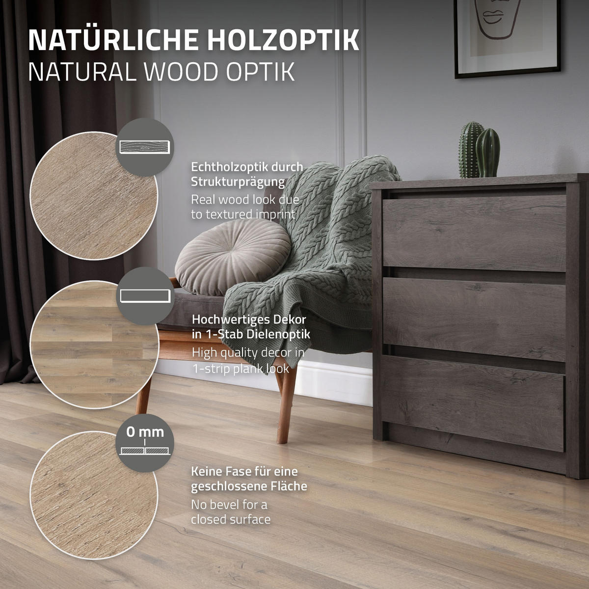 PVC BODENBELAG selbstklebend 2,23m²/16 Dielen Vinylboden Holzoptik Eiche Rustikal Hell - Eichefarben, Kunststoff (91.5/15.3/0.2cm) - ML-DESIGN