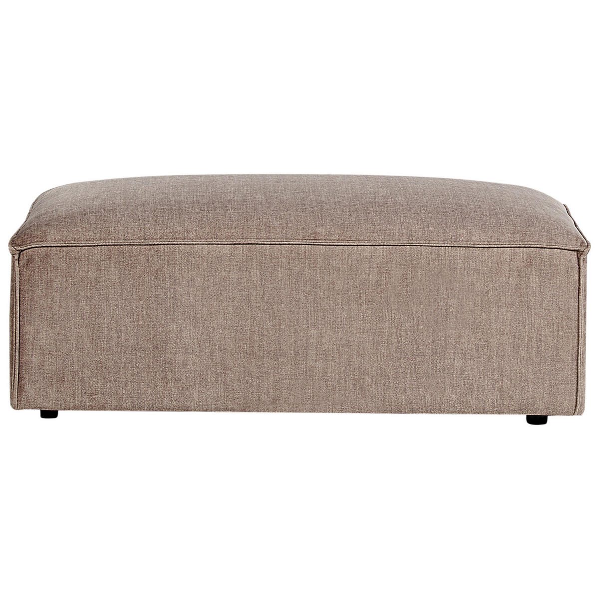 2-SITZER-SOFA hellbraun mit Ottomane Hellnar - Braun, Textil (262/70/126cm) - Beliani