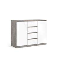SIDEBOARD weiß - Grau, Holzwerkstoff (121/91/50cm) - ebuy24