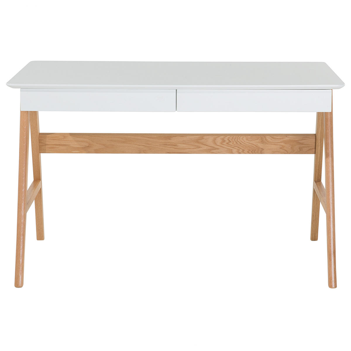SCHREIBTISCH weiß 120/70/75 cm Sheslay - Weiß, Holzwerkstoff (70/120/75cm) - Beliani
