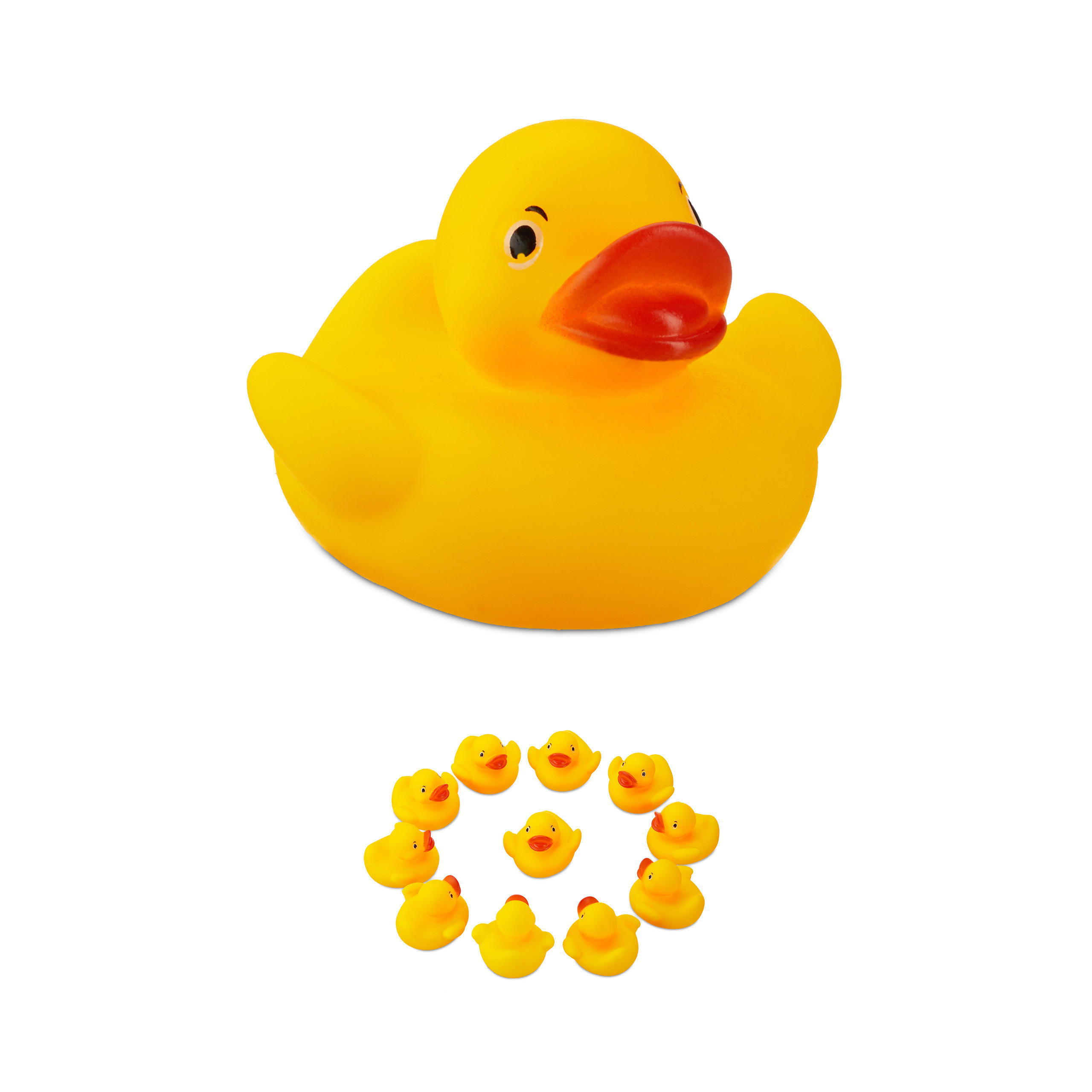 KAČENKA Žlutá 12ks-sada PVC - žlutá, plast (6/5/5cm) - Relaxdays