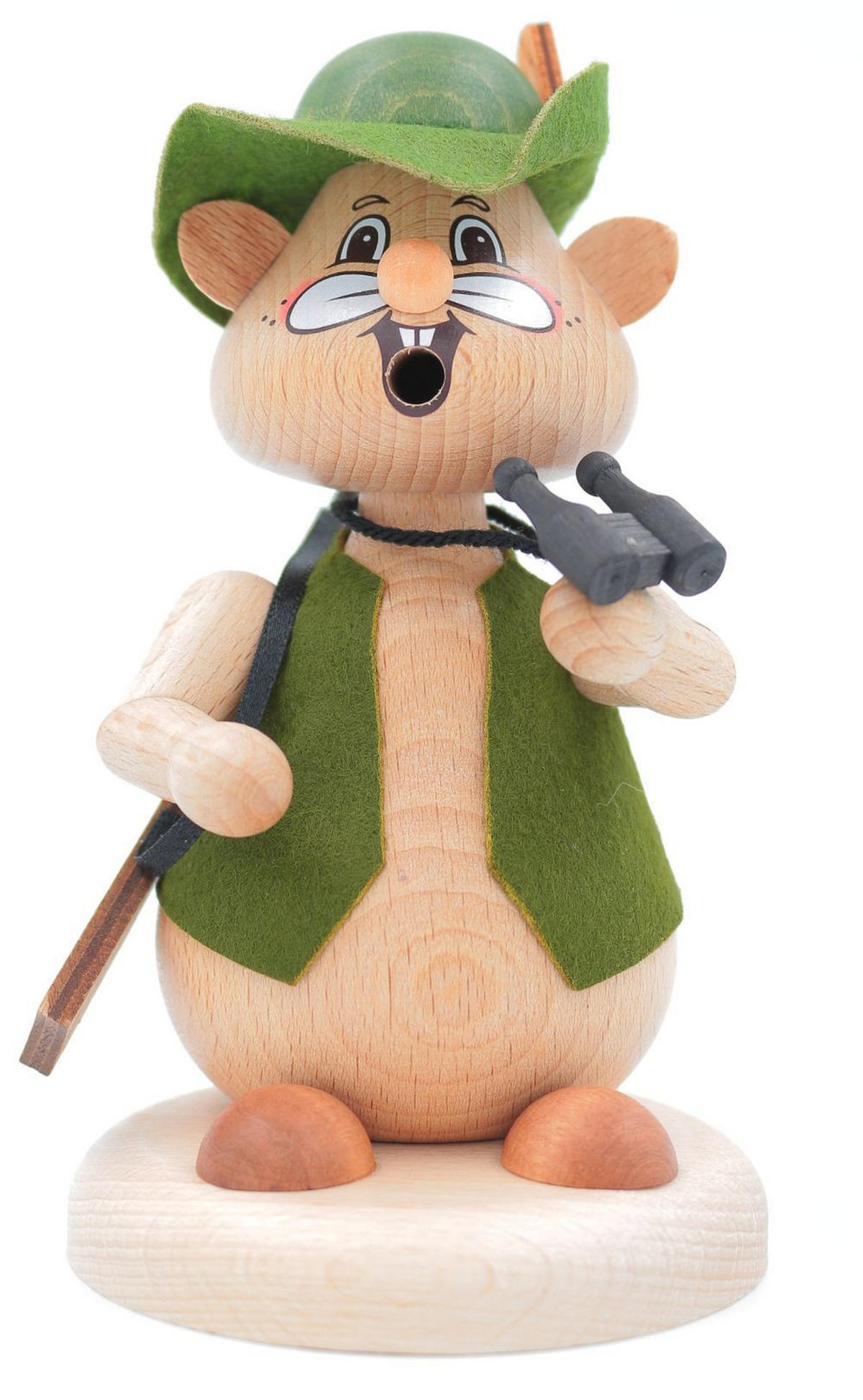 RAUCHFIGUR Hamster Jäger 13 cm - Multicolor, Holz (8/13/0.1cm)