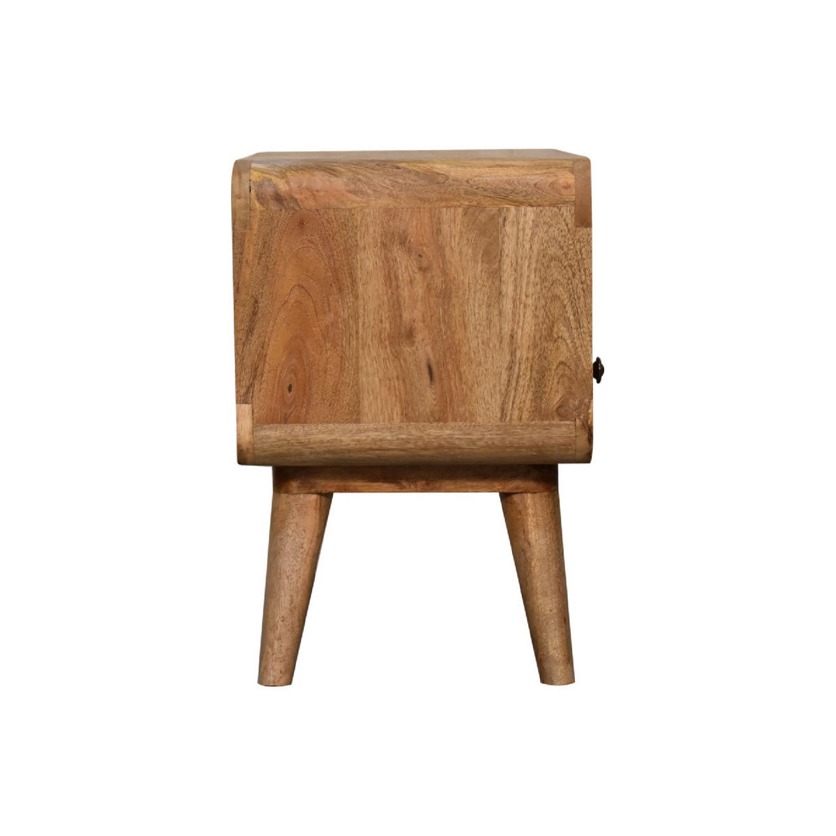 TV-ELEMENT Massives Mangoholz, Eichenholz-Finish 45 x 30 x 60 cm - Messingfarben/Braun, Holz/Metall (60/45/30cm) - Artisan Furniture