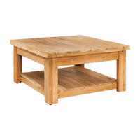 COUCHTISCH JAVA Teakholz quadratisch Natur 70cm - Schwarz/Braun, Holz (70/70/32cm) - riess-ambiente
