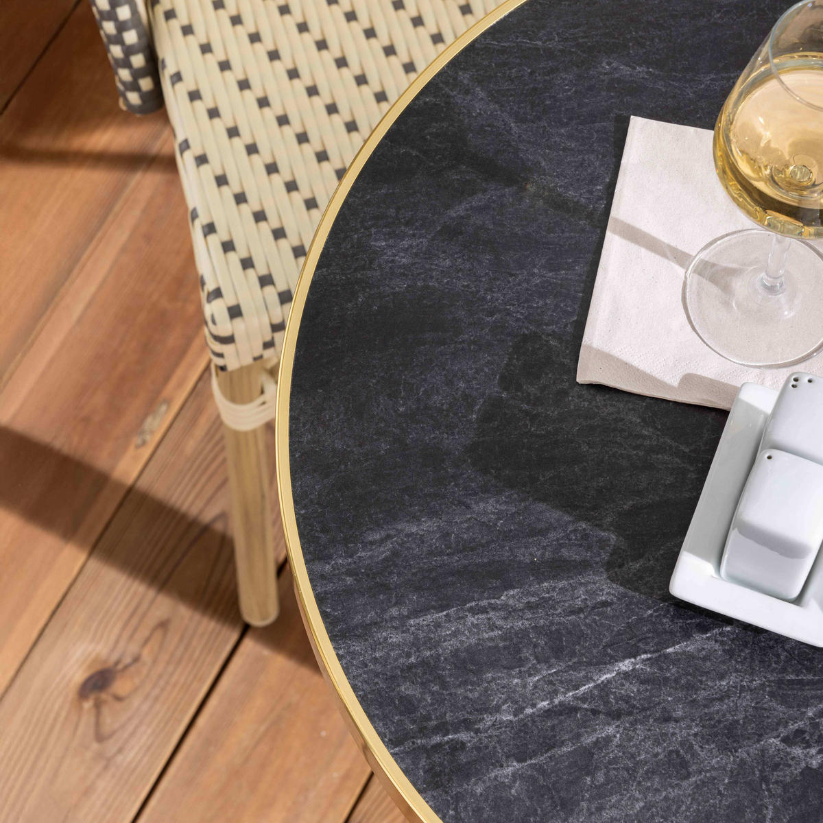 GARTENSET 3-tlg., Grau - Grau, Holzwerkstoff - Oviala