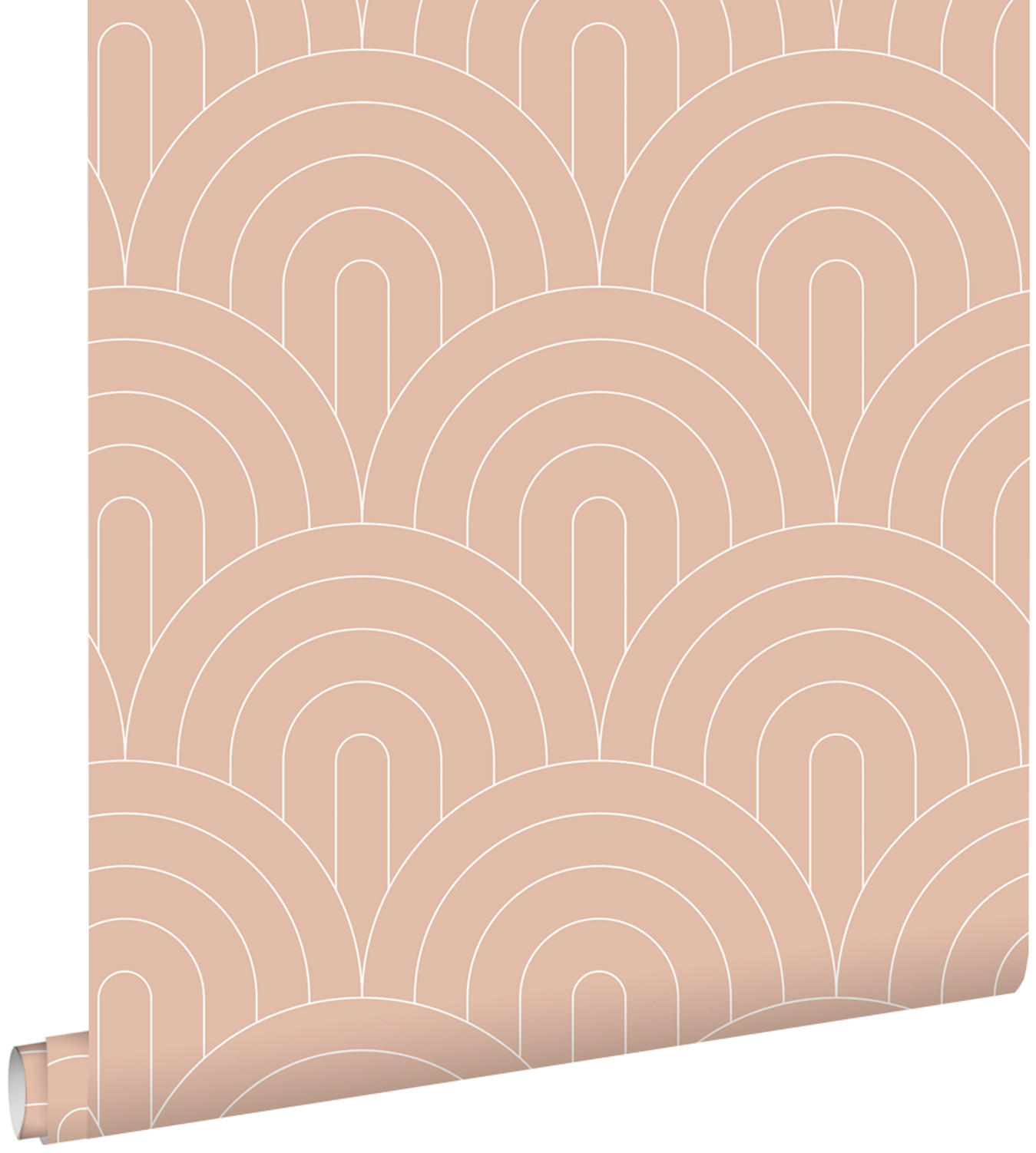 TAPETE Art Decó Muster 53 cm x 10.05 m - Pink, Papier (53/1000cm) - ESTAhome