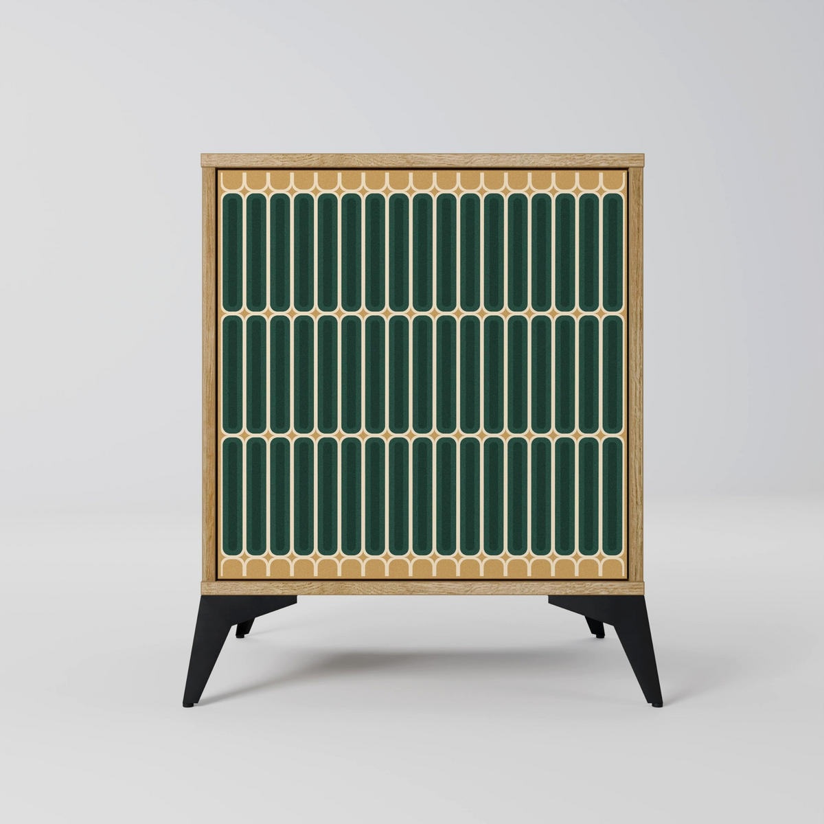 SIDEBOARD ILUSION GATE, Eichefarben, 57,5x42x57,5 cm, Ohne Füße - Eichefarben/Multicolor, Holzwerkstoff (57.5/57.5/42cm) - SpaceRebels