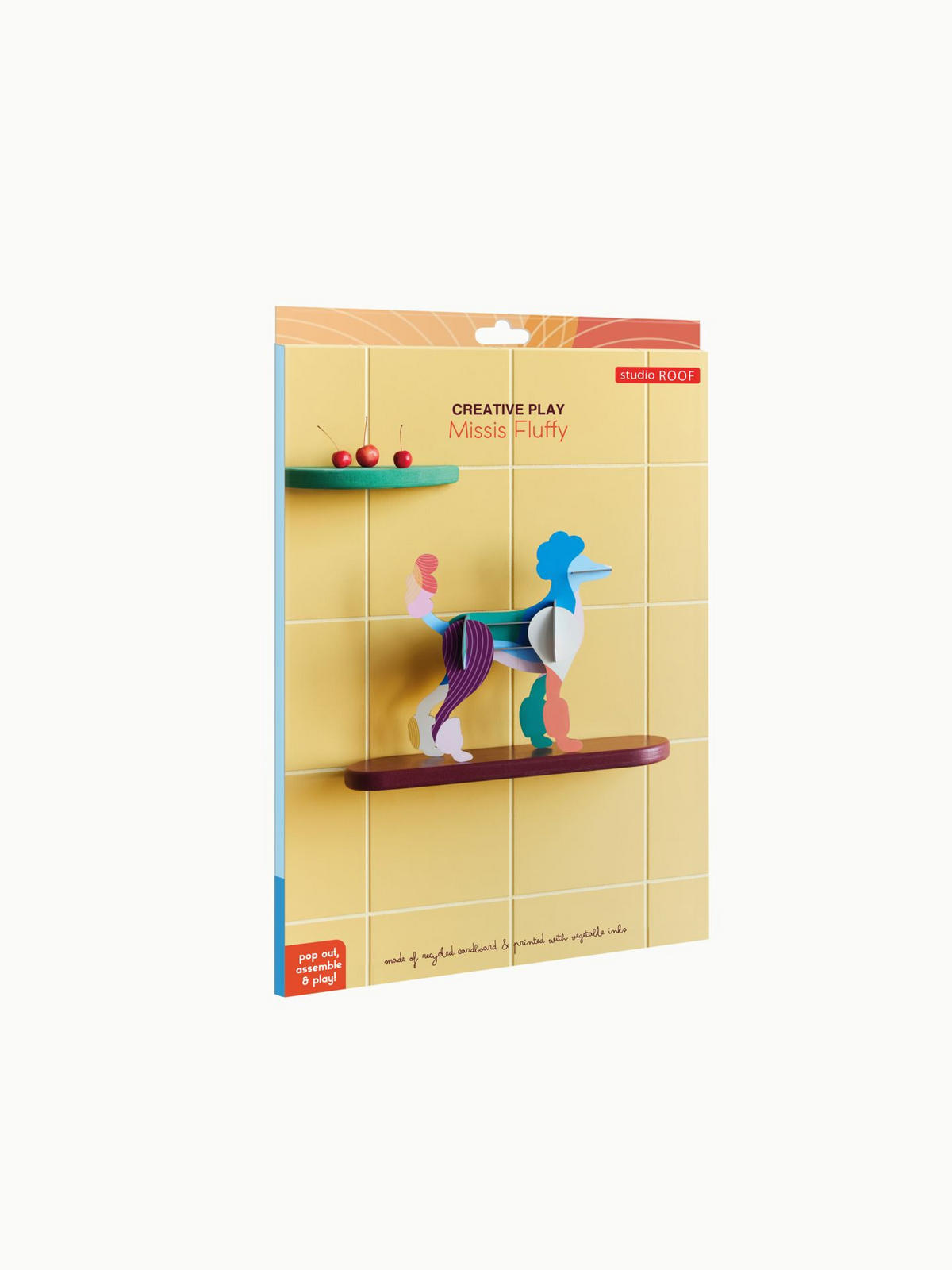 DEKOFIGUR Leuchtender Pudel 7/17 cm - Multicolor, Wellpappe (7/17/31cm) - KUNSTLOFT