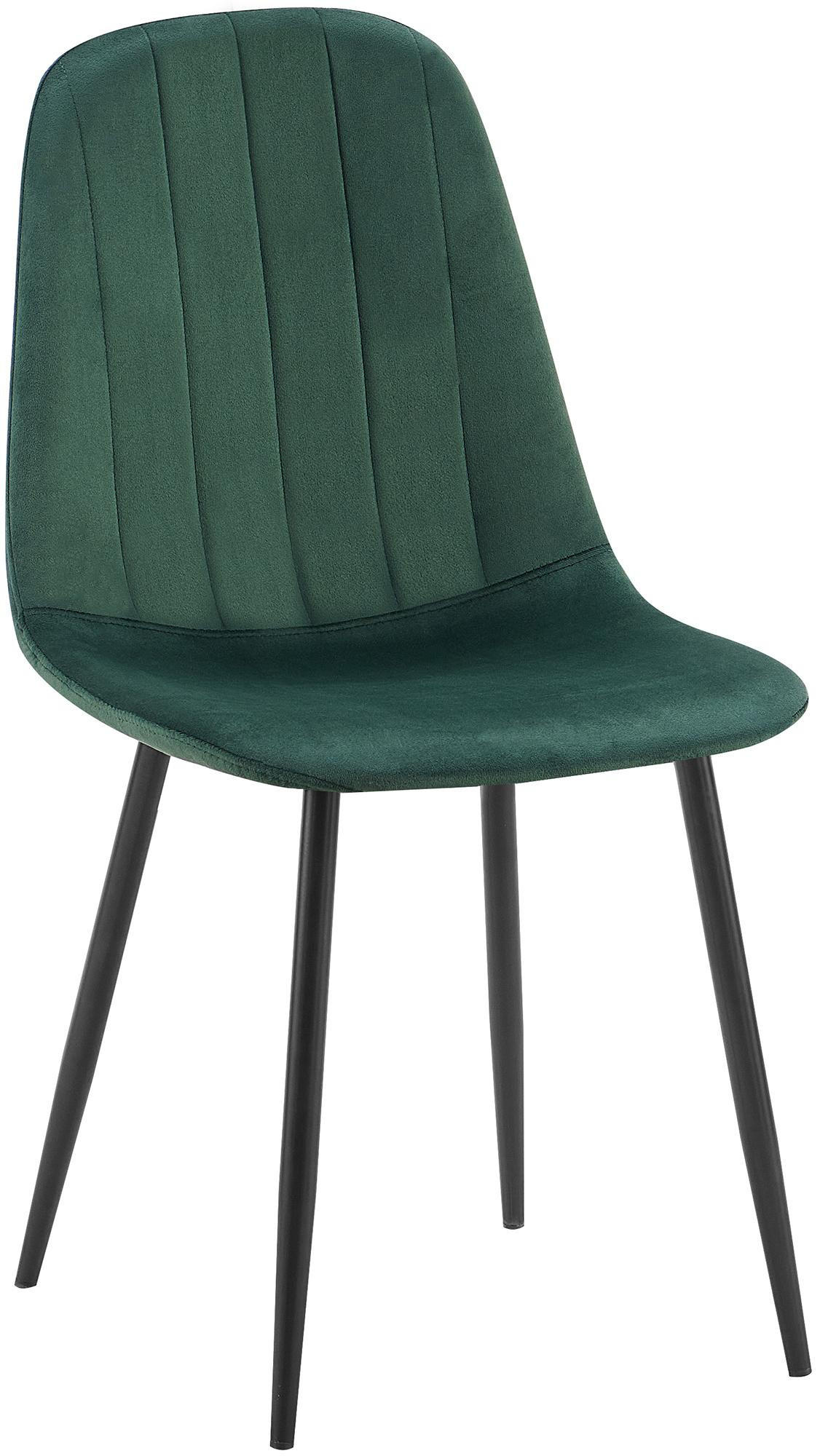 STUHL Metall grün - Schwarz/Grün, Textil/Metall (45/88/54cm) - CLP
