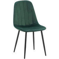 STUHL Metall grün - Schwarz/Grün, Textil/Metall (45/88/54cm) - CLP