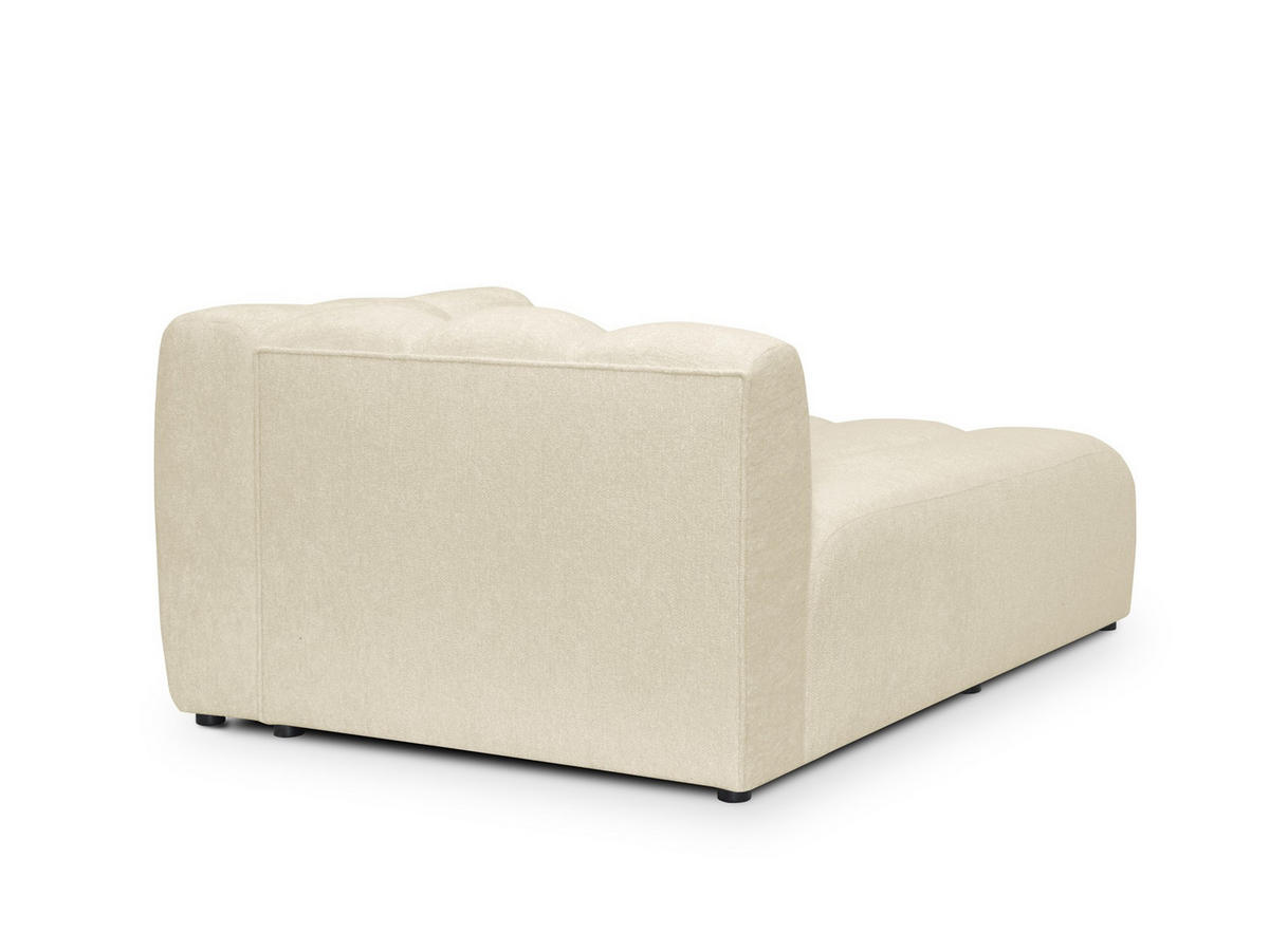 SOFAELEMENT Rechts Chenille Stoff Beige - Hellbraun/Schwarz, Holzwerkstoff/Kunststoff (179/70/113cm) - Makamii