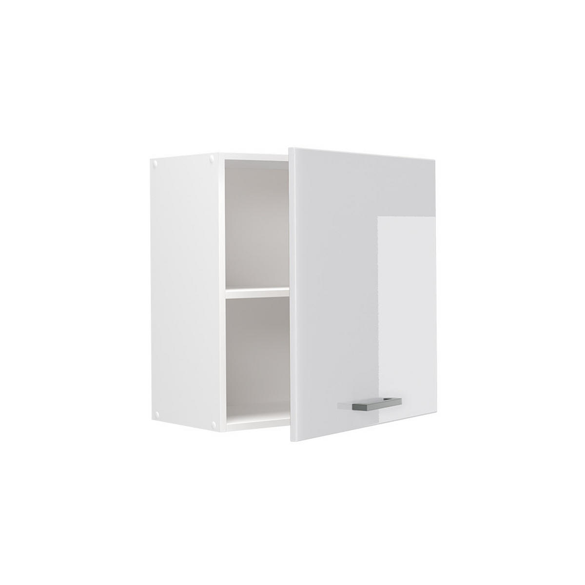HÄNGESCHRANK R-Line, Weiß Hochglanz, 60 cm mit 1 Tür - Weiß Hochglanz/Weiß, Holzwerkstoff (60/60/31cm) - Vicco