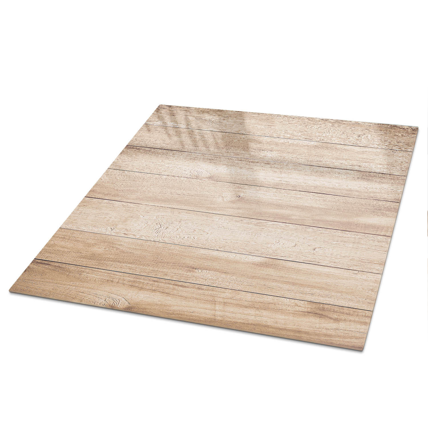 TISCHPLATTE 50x50 cm – Holzmuster - Rot, Glas (50/50/0.4cm) - Wallfluent