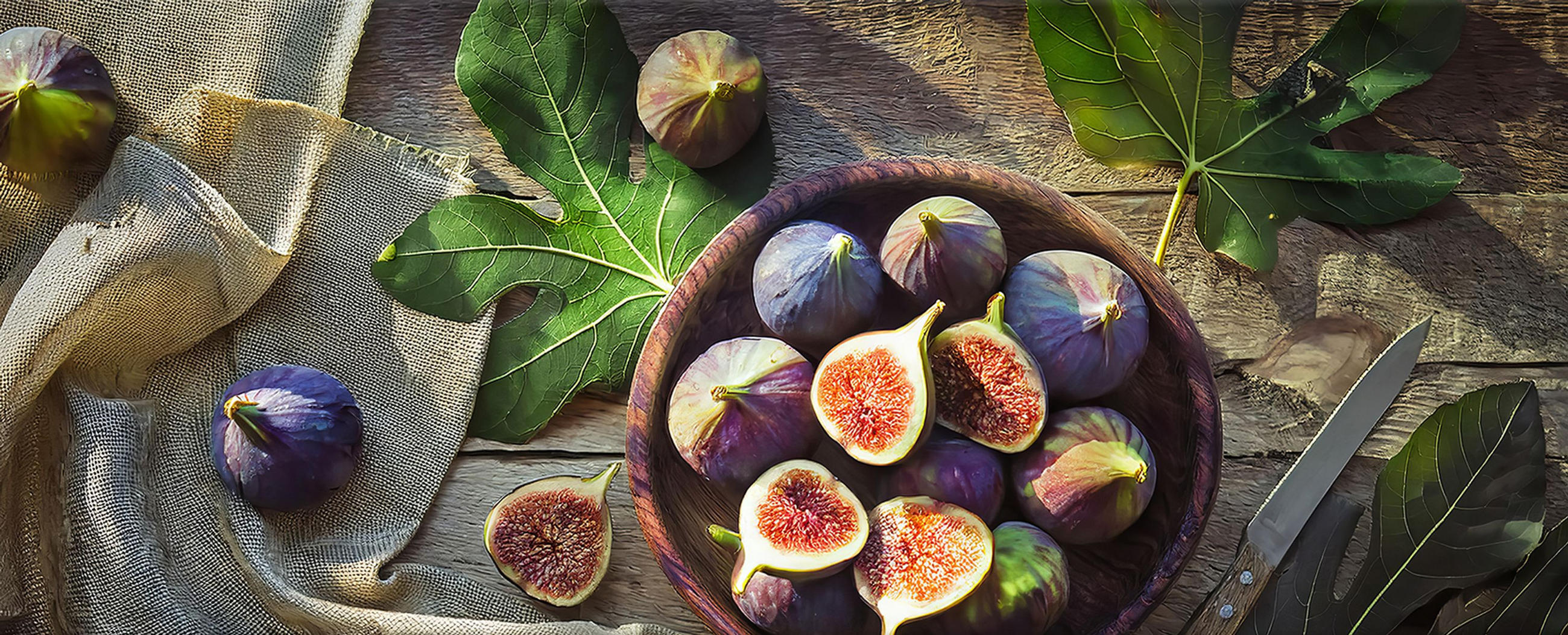 GLASBILD 125x50 cm Bild Küche Feigen - Braun, Glas (125/50cm) - artissimo