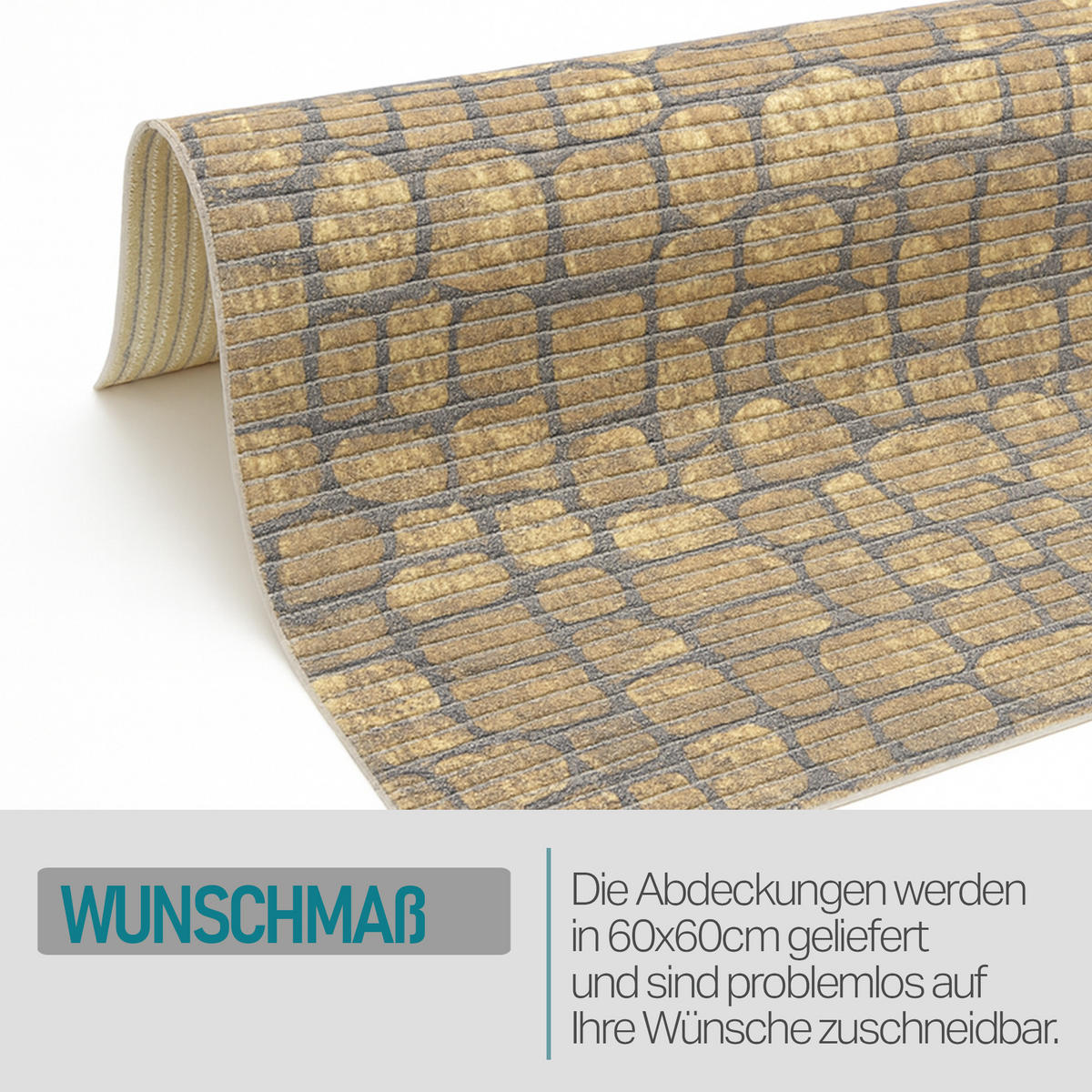 WASCHMASCHINENAUFLAGE 60x60 cm Bruchstein Beige - Hellbraun, Kunststoff (60/60cm) - Bestlivings