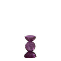 KERZENHALTER Itinga Violett Ø9,5/15,5 cm - Lila, Glas (9.5/15.5/9.5cm) - Light & Living
