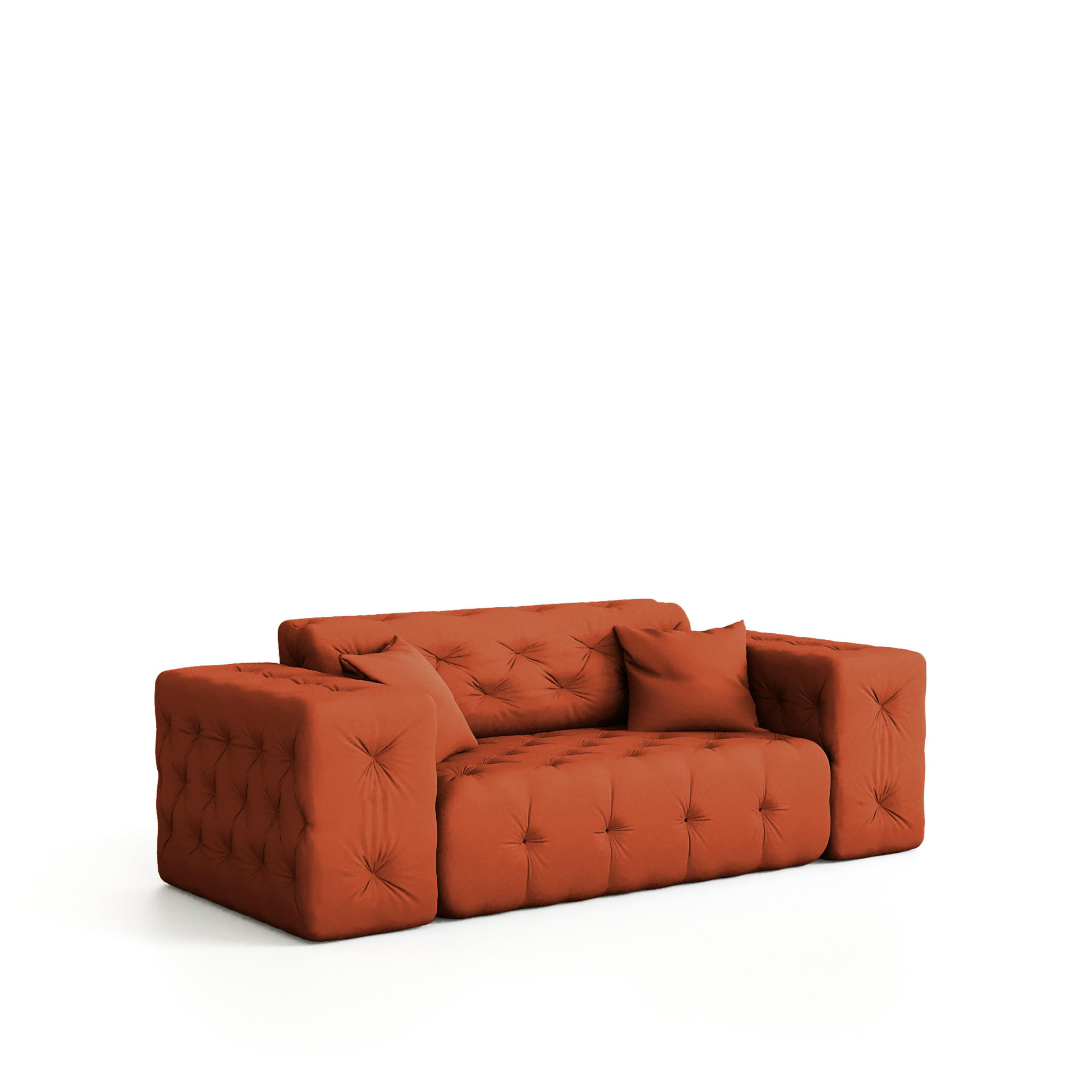 SOFA 2-sitzer Chantal - Orange, Holzwerkstoff/Textil (186/78/96cm) - Fun Möbel