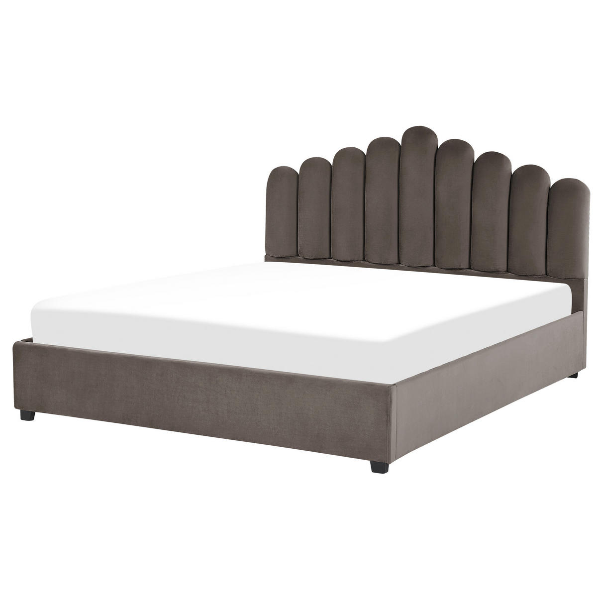 POLSTERBETT 180x200 cm Beige Vincennes - Taupe, Textil (180/200cm) - Beliani