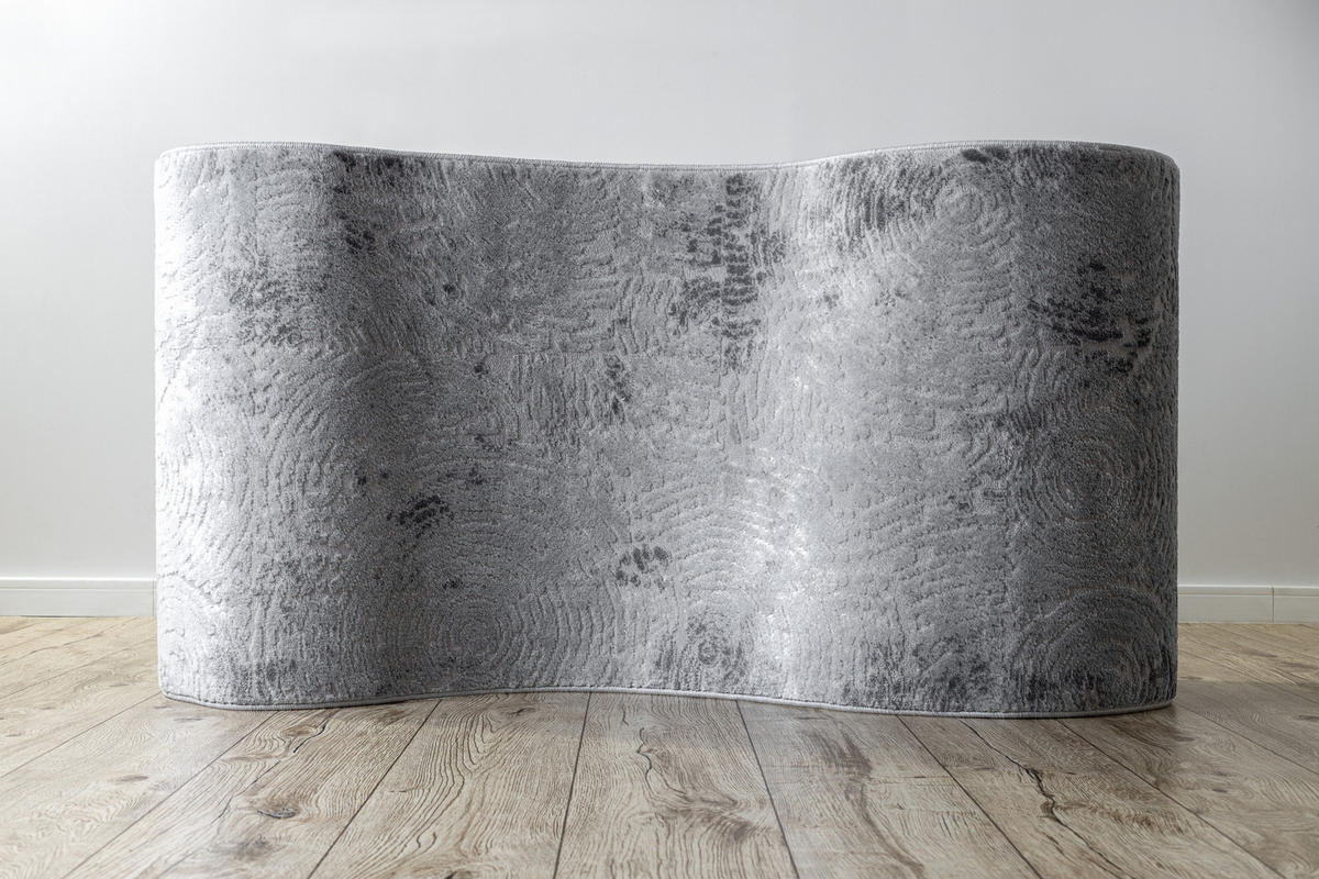 LÄUFER Strukturell MEFE 80/110 cm - Grau, Textil (80/110cm) - rugsX