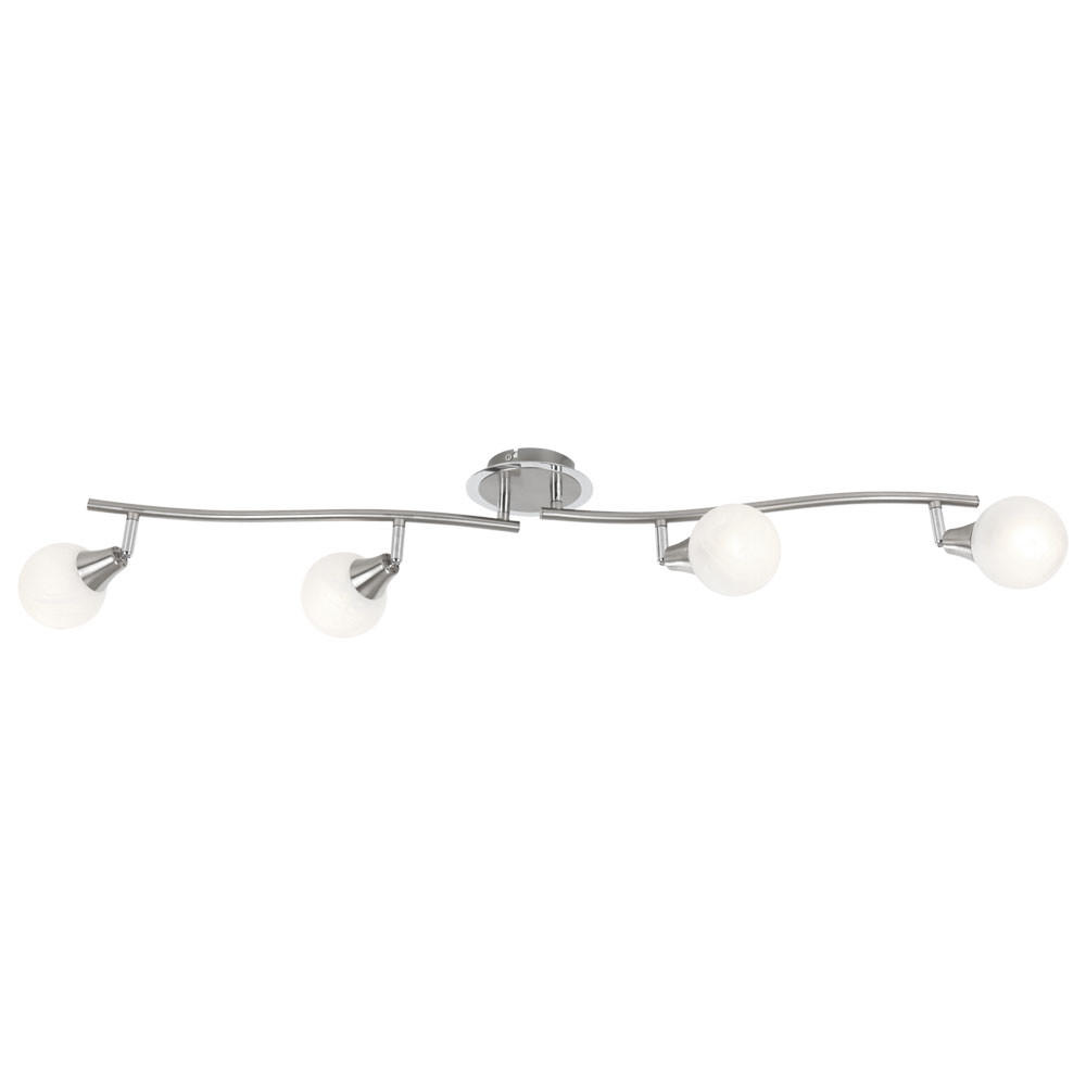 LED DECKENLEUCHTE Metall Silber - Silberfarben, Metall (90/19/19cm) - Globo Lighting