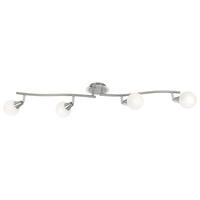 LED DECKENLEUCHTE Metall Silber - Silberfarben, Metall (90/19/19cm) - Globo Lighting