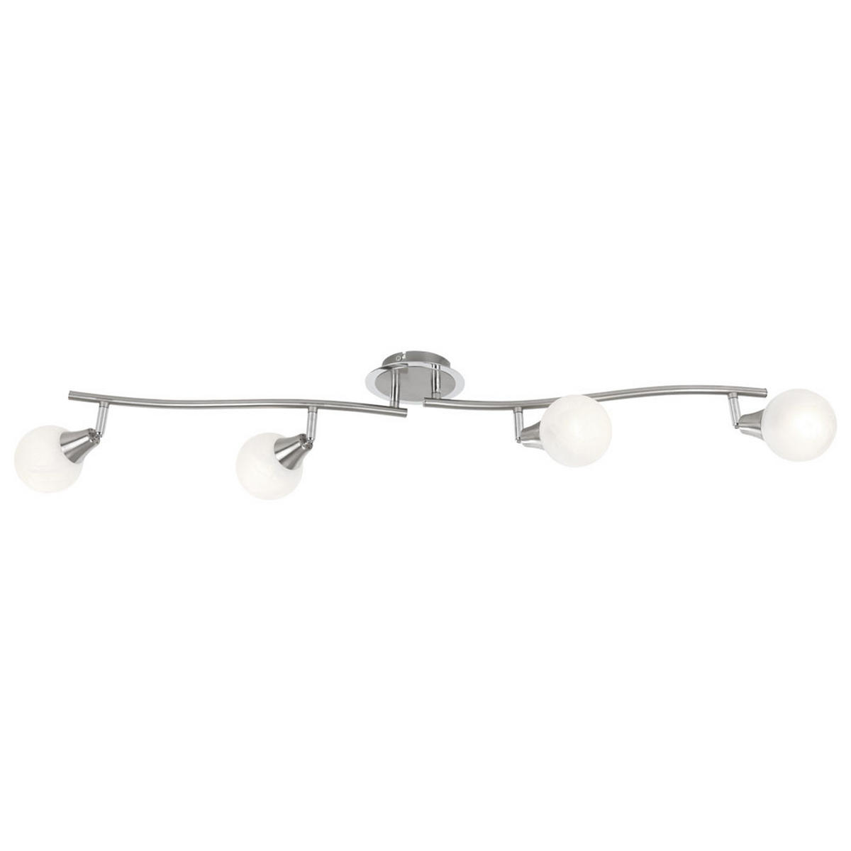 LED DECKENLEUCHTE Metall Silber - Silberfarben, Metall (90/19/19cm) - Globo Lighting