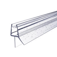 DUSCHDICHTUNG 60 cm für Duschtüren 4–6 mm transparent zuschneidbar - Transparent, Kunststoff (60/2.7cm) - S'AFIELINA