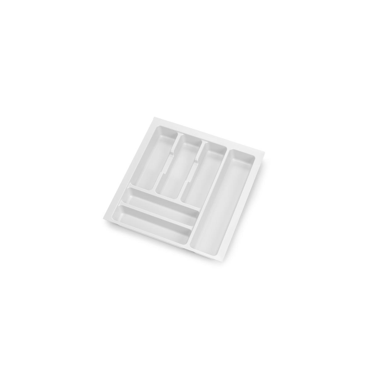 BESTECKEINSATZ Optima Vertex/Concept, Tiefe 500mm, Plattenstärkenstärke 16mm, Modul 450mm, Kunststoff, weiss - Weiß, Kunststoff (39.5/5/52cm) - EMUCA