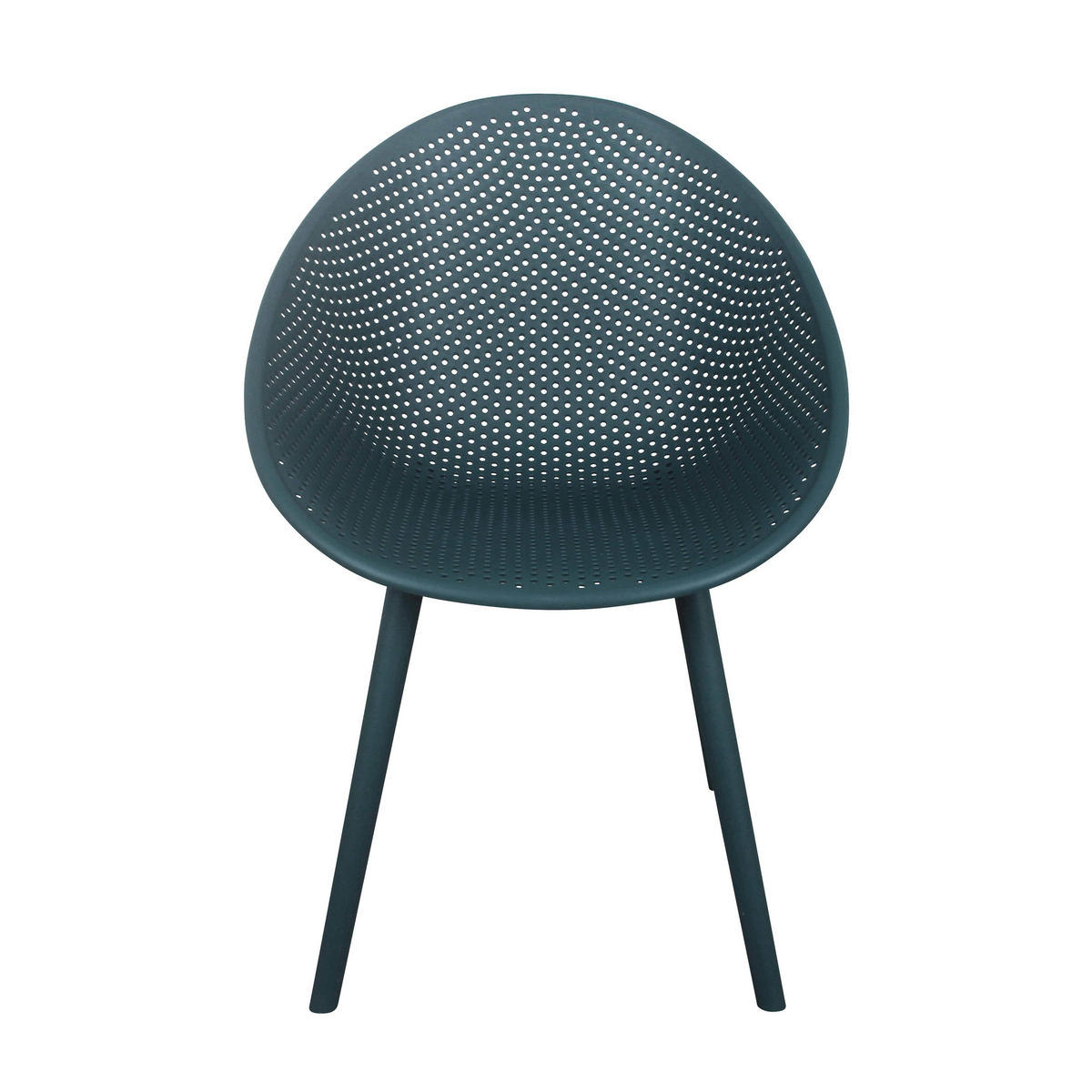 GARTENSTUHL 4-tlg., Blau - Blau, Kunststoff (59/83/59cm) - Oviala