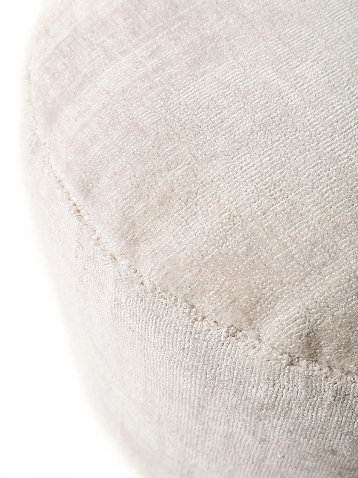 POUF Nova Hellgrau 55x55x30 cm - Hellgrau, Textil (55/30/55cm) - benuta Pure