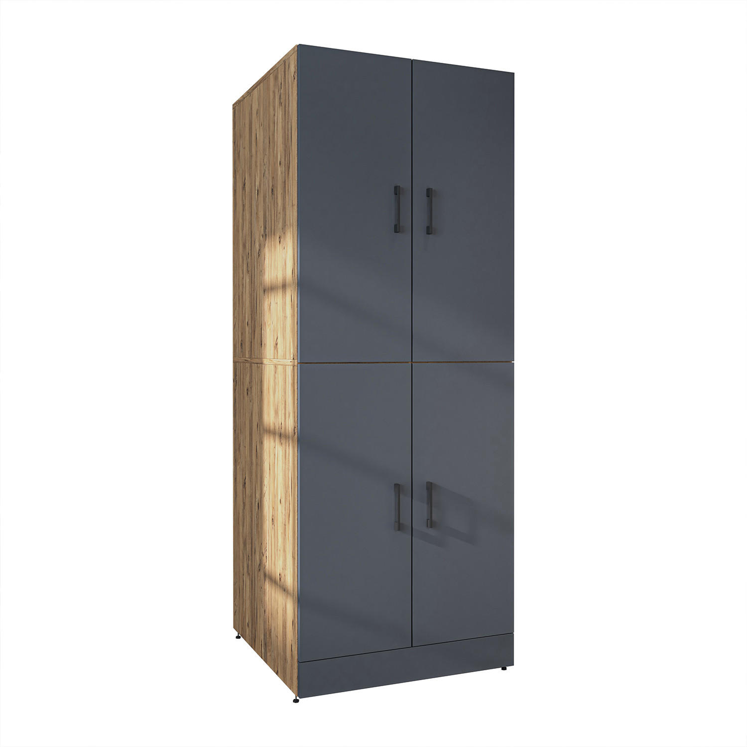 WASCHMASCHINENSCHRANK DORA-II 70cm Breit - Anthrazit, Holzwerkstoff (70/186/74cm)