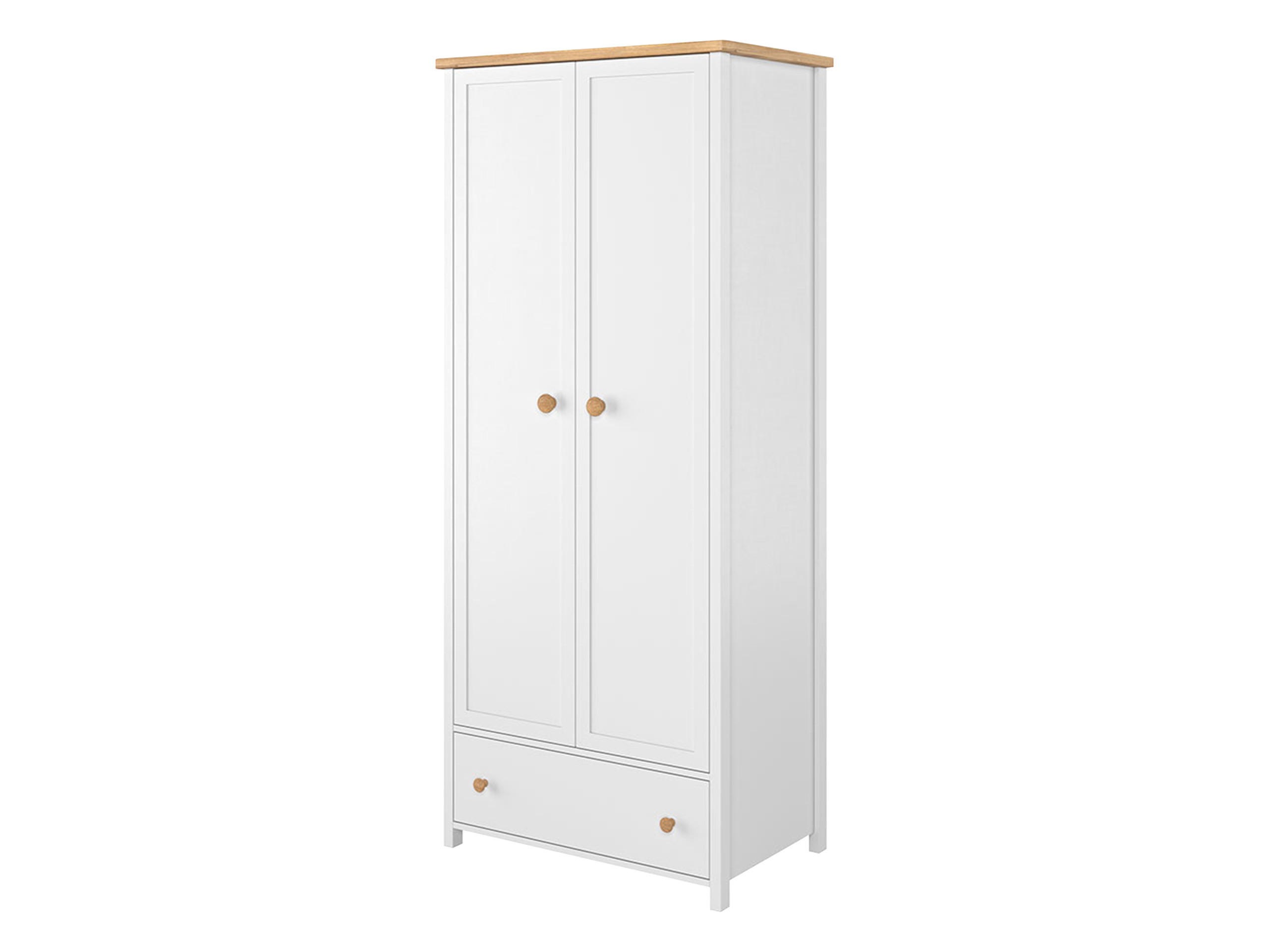 DREHTÜRENSCHRANK Story 2D1S SO12 - Eichefarben/Weiß, Holzwerkstoff/Kunststoff (85/187/52cm) - MIRJAN24