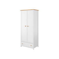 DREHTÜRENSCHRANK Story 2D1S SO12 - Eichefarben/Weiß, Holzwerkstoff/Kunststoff (85/187/52cm) - MIRJAN24