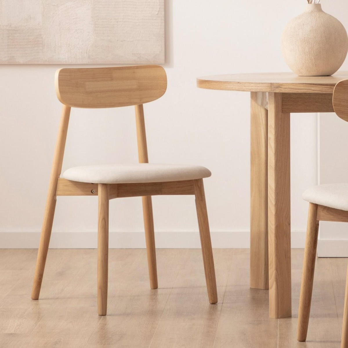 ESSZIMMERSTUHL Leyre Natürlich 46 cm x 83 cm 2er-Set - Naturfarben, Textil (46/83/55cm) - Klast Home