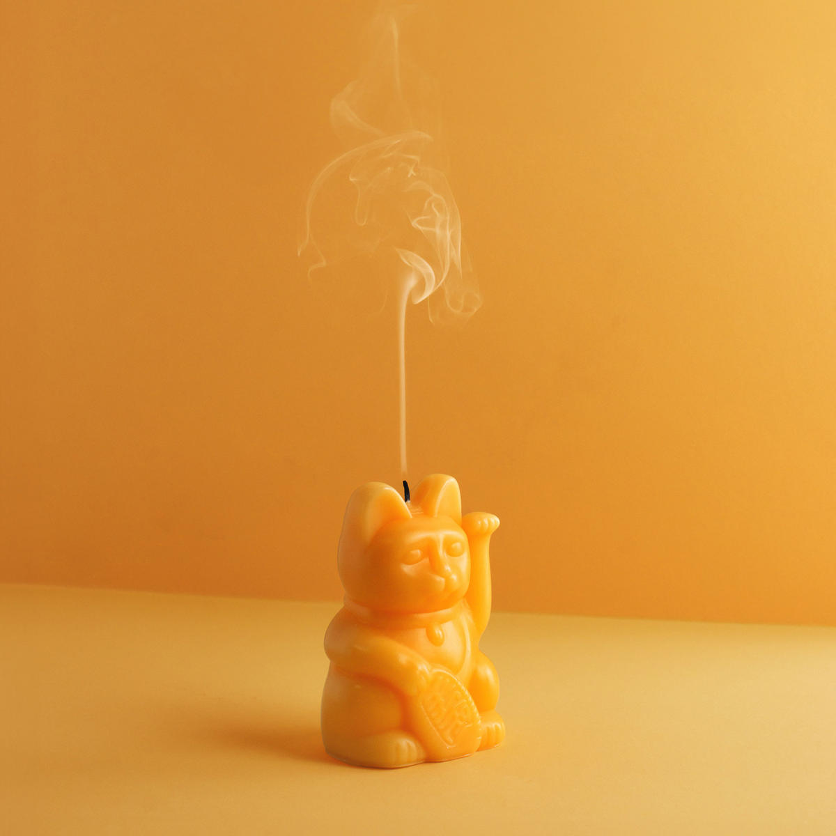 FIGURENKERZE Lucky Candles Peach, Paraffinwachs, Orange, 11.5 cm - Orange, Paraffin (8/11.5/9.5cm) - Donkey Products