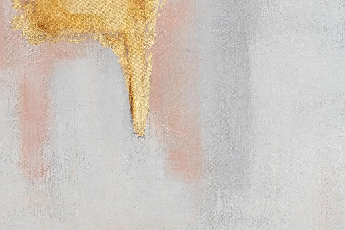 ACRYLBILD HANDGEMALT 75/100 cm - Gelb/Grau, Holz/Textil (2/100cm) - KUNSTLOFT
