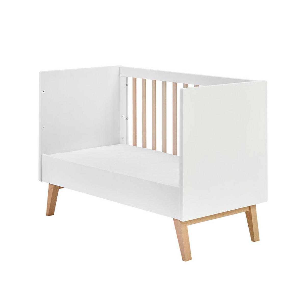 POKOJ PRO MIMINKO 2DÍLNÝ Bílá a dřevo - bílá, kompozitní dřevo (124/89/66cm) - Petits-meubles