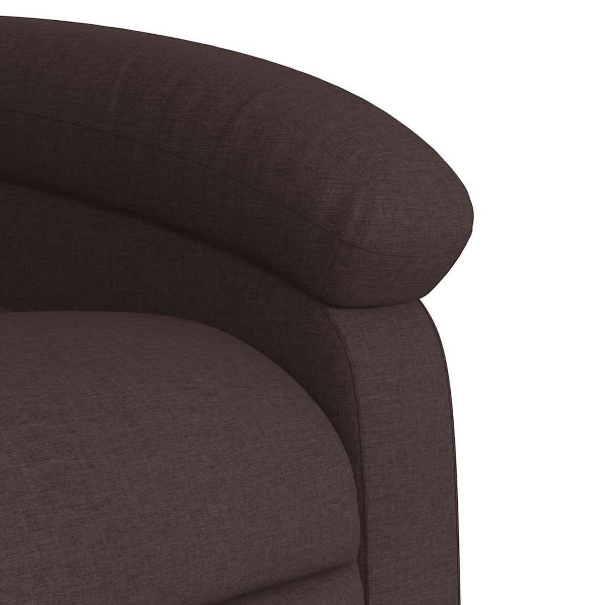 MASSAGESESSEL Elektrisch Dunkelbraun Stoff - Dunkelbraun/Braun, Textil (147/80/70cm) - vidaXL