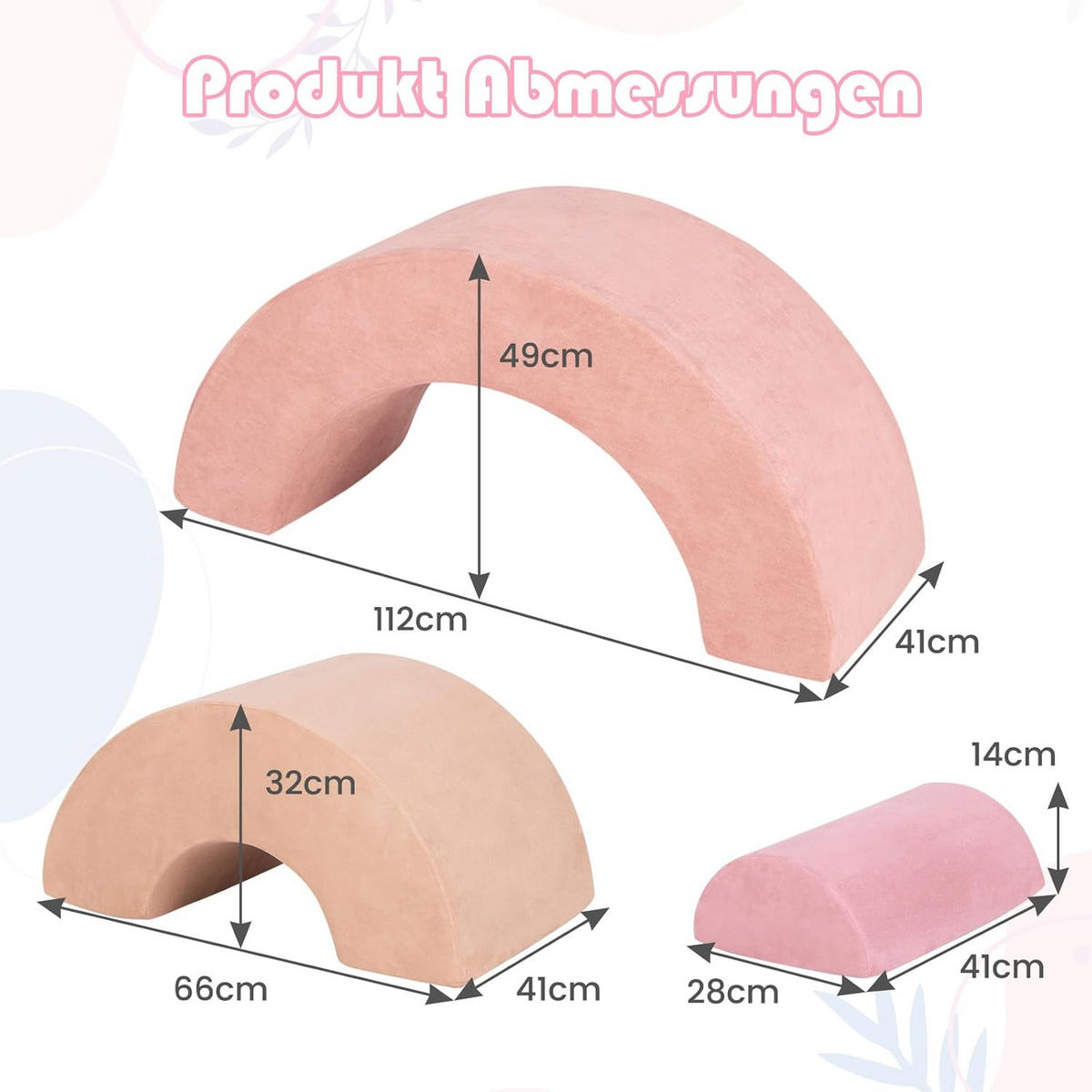 KLETTERBOGEN Pink - Pink, Kunststoff (41/49/112cm) - COSTWAY