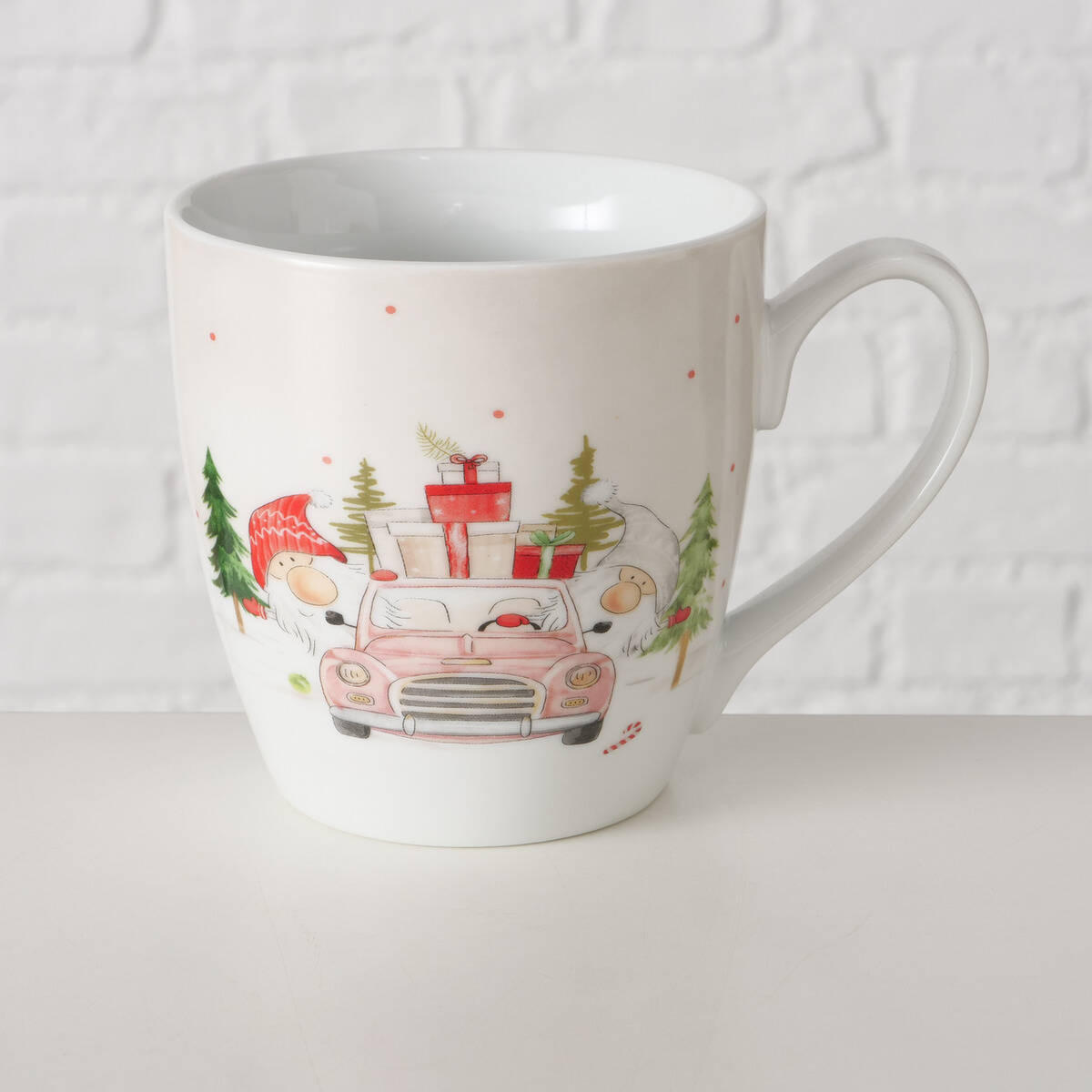 BECHER Carrie 480 ml - Weiß, Keramik (480L) - Boltze Home