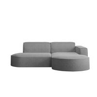 ECKSOFA MODENA L STUDIO Stoff Verita Stahl Rechts - Dunkelgrau, Holz (236/165cm) - Kaiser Möbel