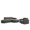 SOFASET Palma Ecksofa Sessel Opera - Anthrazit, Holzwerkstoff/Textil (236/78/165cm) - Fun Möbel