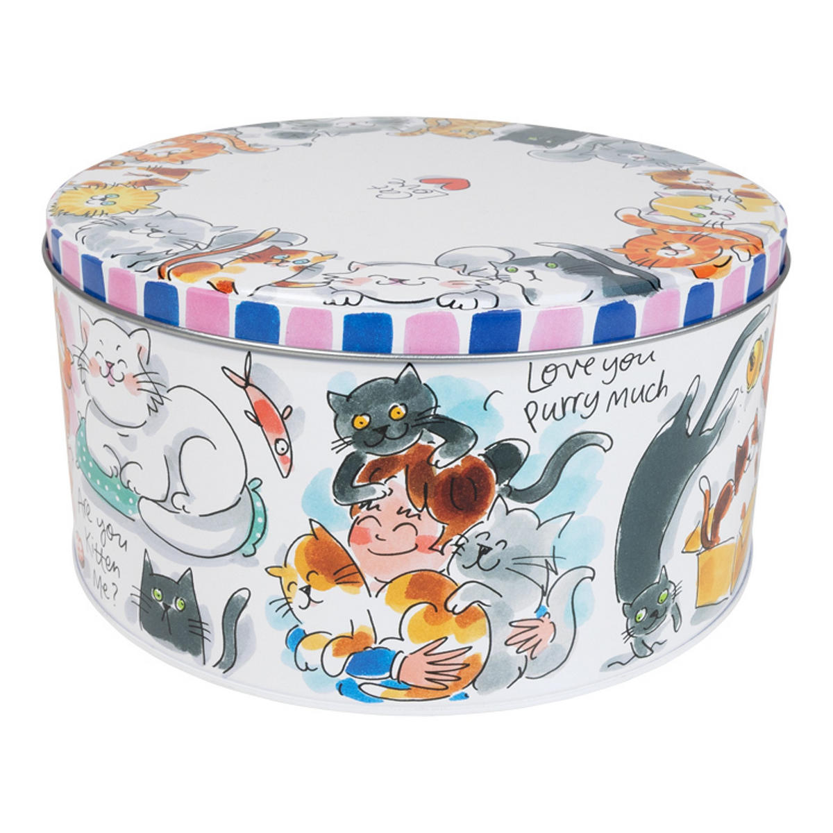DOSEN Katze in Bunt - 20cm - Multicolor, Metall (19.8/10/19.8cm) - Blond Amsterdam
