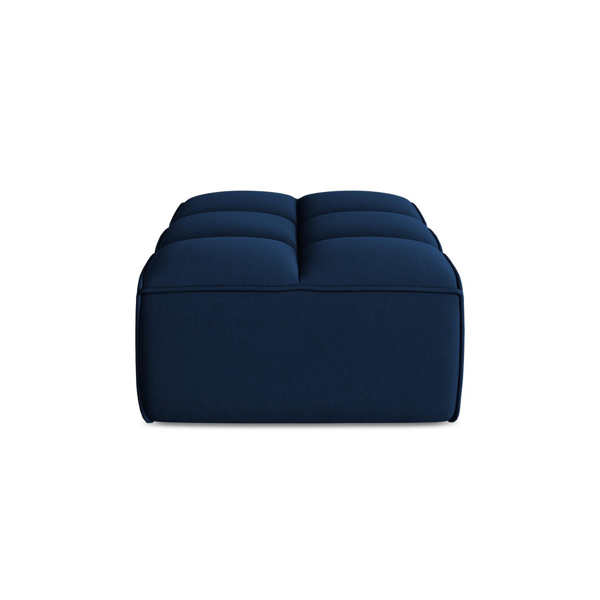 POUF Samt Stoff Blau - Blau/Schwarz, Kunststoff/Textil (80/43/93cm) - LaMiaSofa