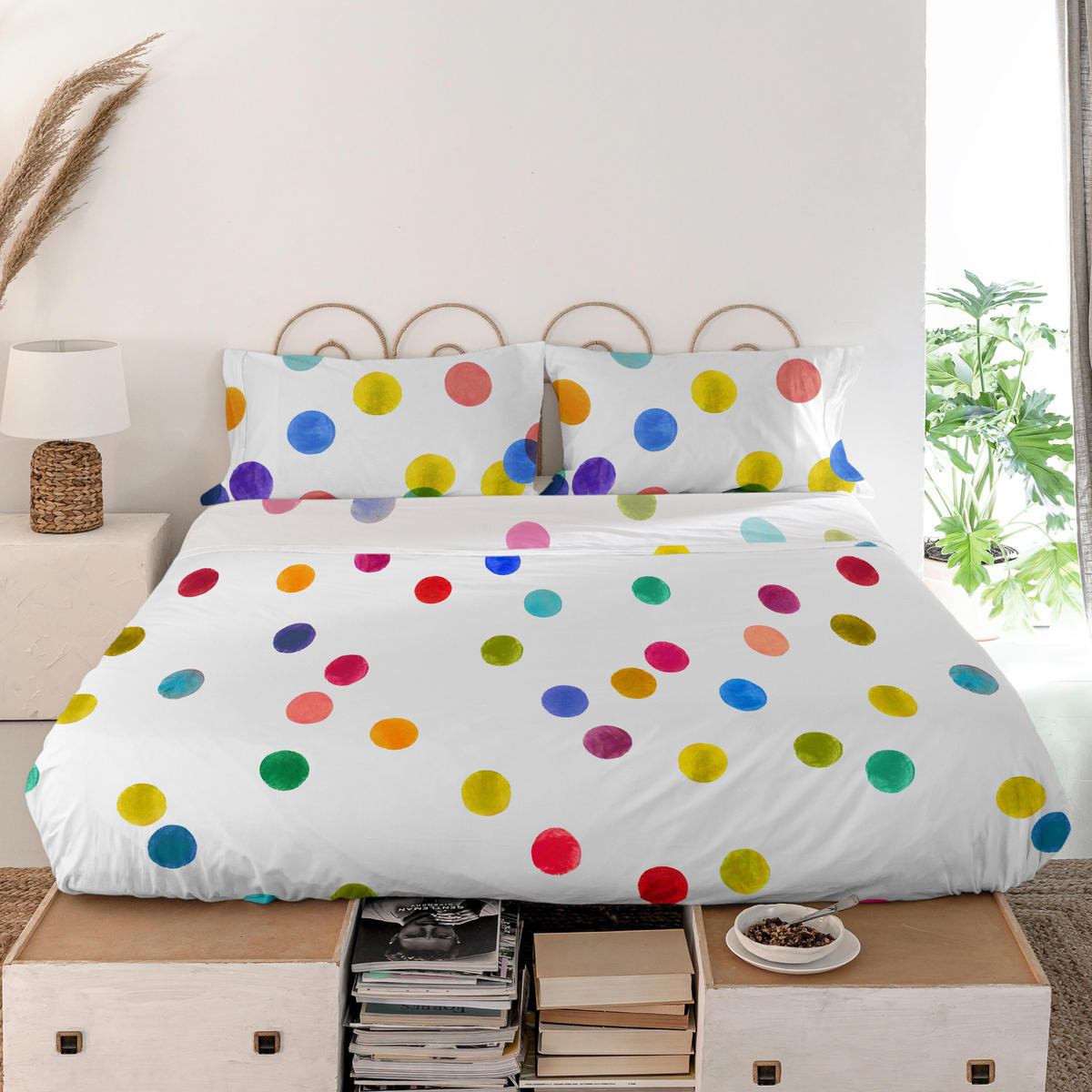 OBERBETTLAKEN confetti 160x270 cm mehrfarbig - Multicolor, Textil (160/270cm) - Happy Friday