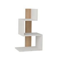 NACHTTISCH Weiß und Holzdekor Eiche L42 cm – ROSIE - Weiß, Holzwerkstoff (30/72/42cm) - Calicosy