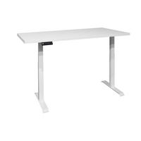 SCHREIBTISCH höhenverstellbar elektrisch Edithe 200x100 weiß/weiß matt lack - Weiß, Holz (200/90/74cm) - 58aufmkessel